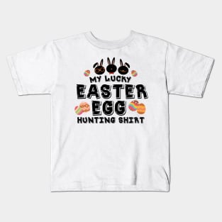 My Lucky Easter Egg Hunting Bunny Cute Kids T-Shirt